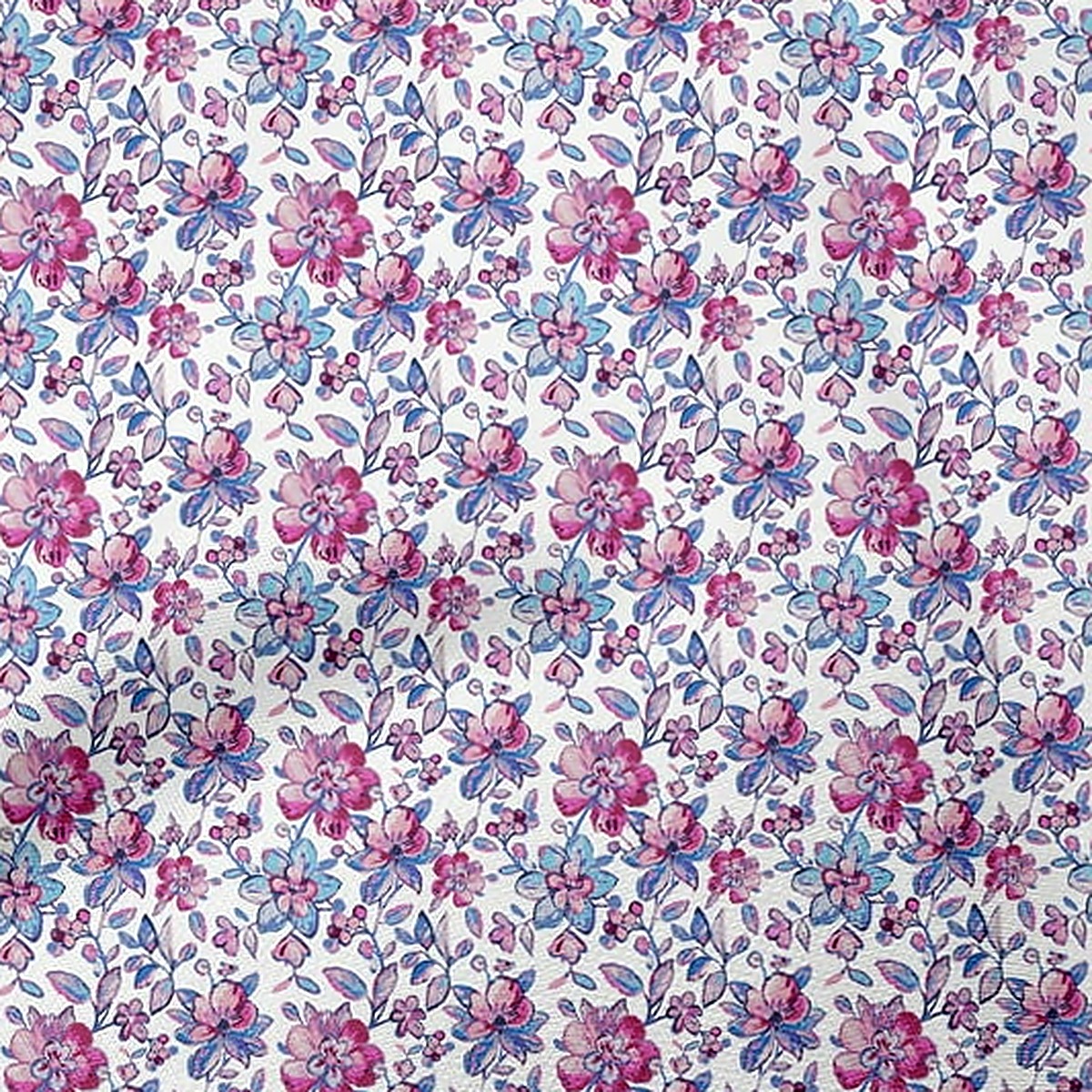 Blush Meadow Floral Dress Material