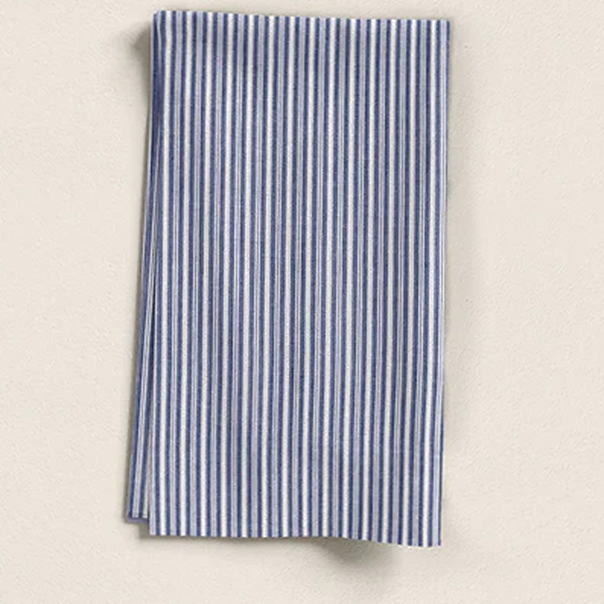 Navy Close Stripe Shirting