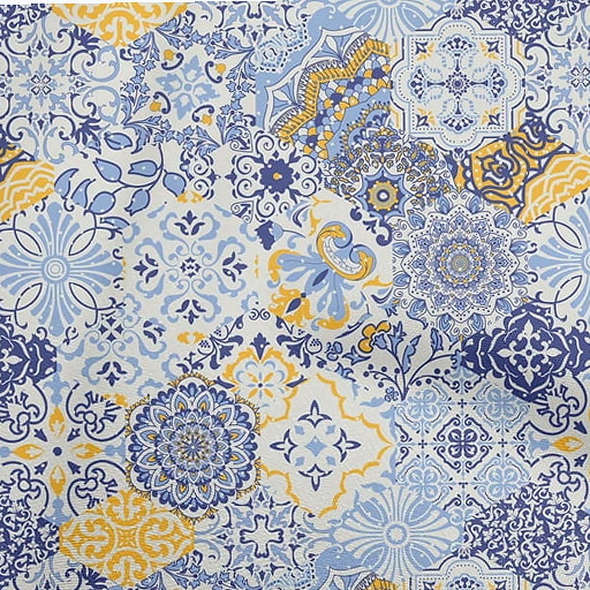 Royal Tile Print Dress Material